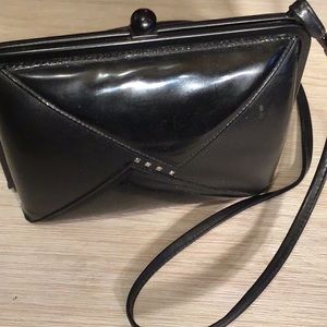 Classic black vintage purse from 1960s